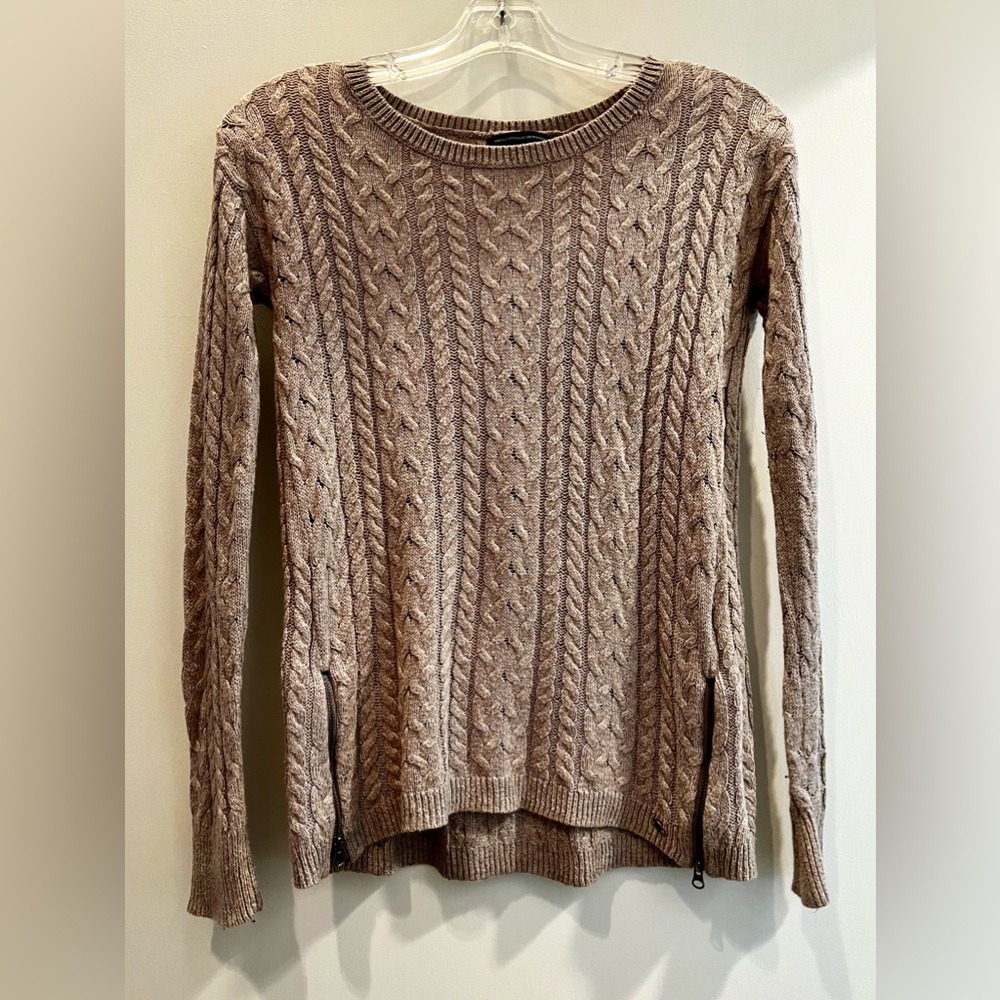American Eagle Outfitters Taupe Cable Knit Sweater Size XS